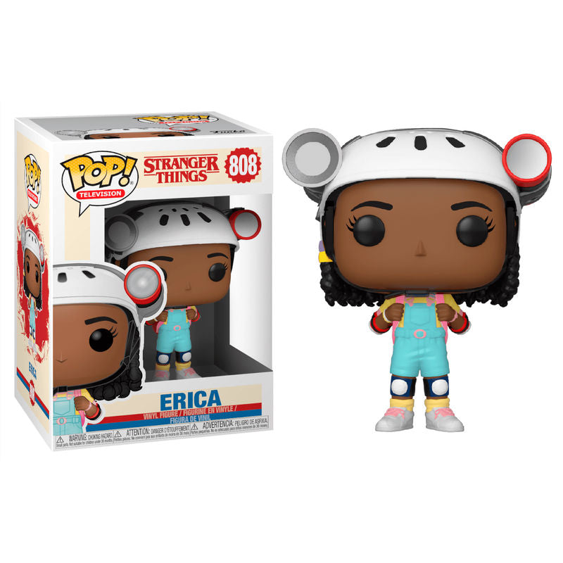 Figurine Funko POP Erica de Stranger Things 3 de 9 cm dans sa boîte vitrine, vue de face