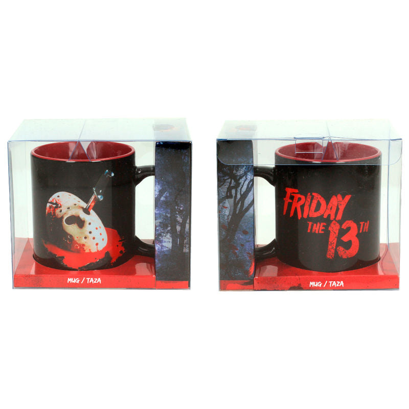 Pack de trois images du mug Friday the 13th mettant en avant le design et la qualité du produit