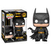 Vue rapprochée de la figurine Funko POP Batman 1989 avec détails du costume et boîte collector