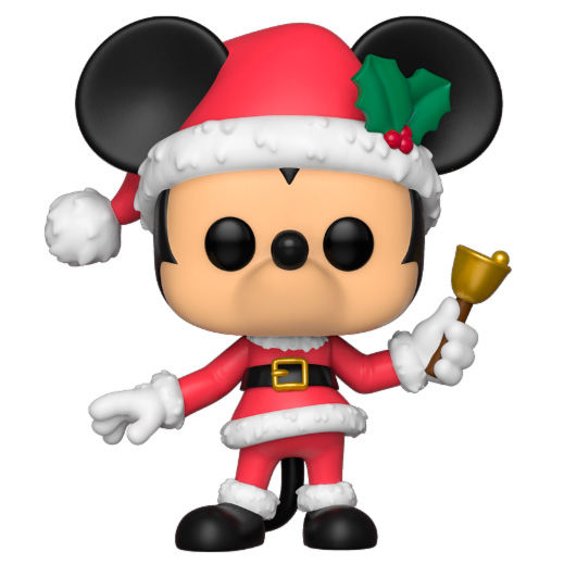 Vue rapprochée de la figurine Funko POP Mickey Mouse édition Disney Holiday avec détails colorés