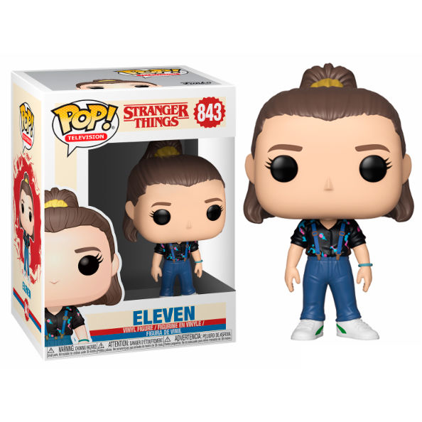 Figurine Funko POP de 9 cm représentant Eleven de Stranger Things en vinyle avec boîte vitrine.