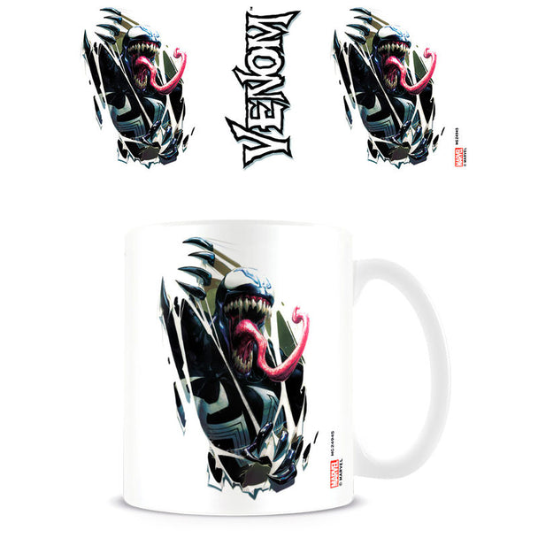 Mug en céramique Marvel Venom de couleur noire avec logo Venom visible, capacité 315ml, présenté sur fond blanc.