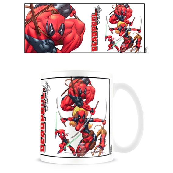 Mug en céramique Marvel Deadpool avec design rouge et noir, capacité 315ml, idéal pour boissons chaudes.