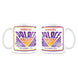 Détail du mug Stranger Things signé PYRAMID montrant le logo Hawkins Palace Arcade et la finition céramique