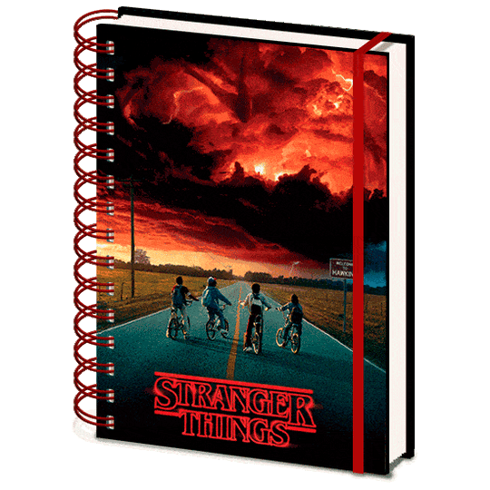 Carnet A5 Stranger Things avec couverture lenticulaire représentant le Mind Flayer, format 14,8x21 cm, marque PYRAMID.
