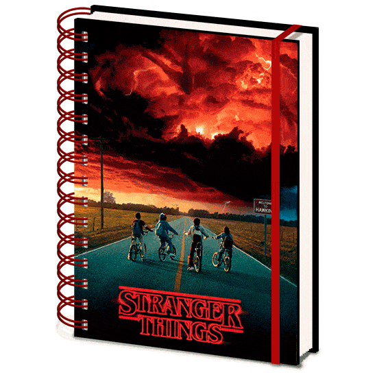 Carnet A5 Stranger Things avec couverture lenticulaire représentant le Mind Flayer, format 14,8x21 cm, marque PYRAMID.