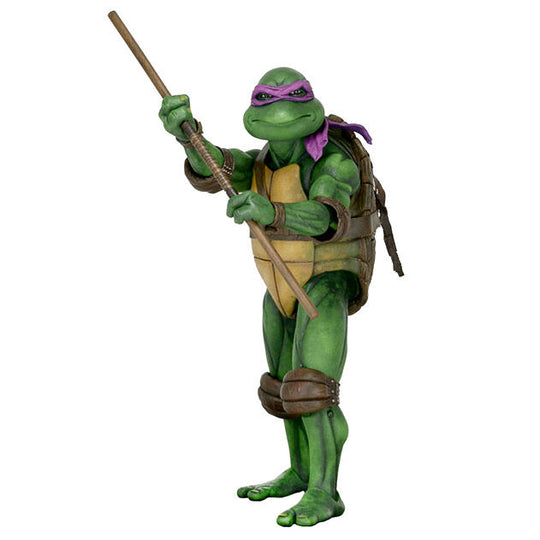 Vue de profil de la figurine Donatello Tortues Ninja en PVC haute qualité