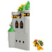 Vue latérale montrant la taille et la profondeur du château de Bowser Mario Bros