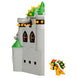 Vue latérale montrant la taille et la profondeur du château de Bowser Mario Bros