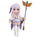 Figurine Re Zero Desktop Army posée sur un bureau en décor anime