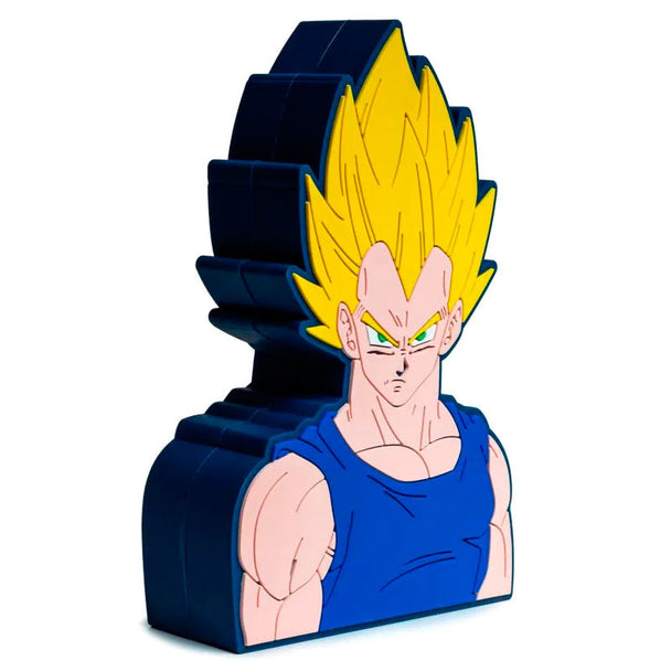 Enceinte Bluetooth Dragon Ball Z Vegeta TEKNOFUN vue de face avec logo distinctif
