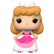 Figurine Funko POP Cendrillon en robe rose Disney, vue de face dans boîte vitrine transparente