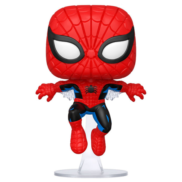 Figurine Funko POP Spiderman Marvel 80th First Appearance en vinyle de 9 cm dans sa boîte vitrine transparente