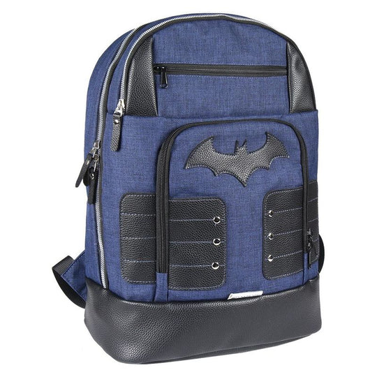 Sac à dos Batman DC Comics posé sur un fond neutre mettant en valeur son design