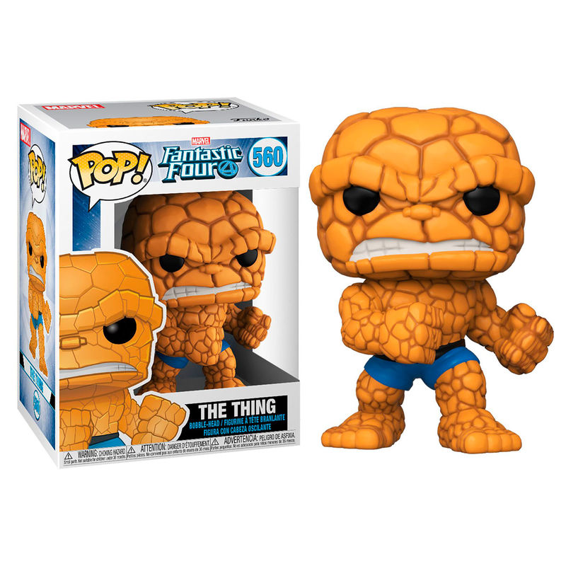 Figurine Funko POP The Thing Marvel Fantastic Four en vinyle de 9cm dans sa boîte vitrine