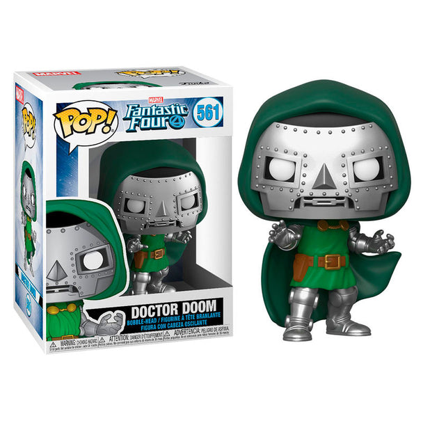 Figurine Funko POP Doctor Doom de 9 cm inspirée de Marvel Fantastic 4, vue de face avec détails précis