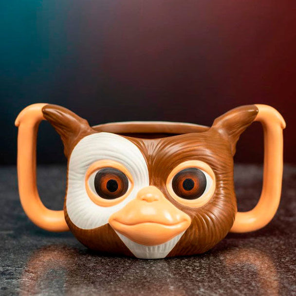 Mug 3D Gremlins Gizmo en céramique blanche avec design détaillé du personnage Gizmo