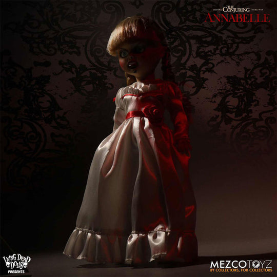 Figurine Annabelle Living Dead Dolls 25cm en tenue en tissu vue de face