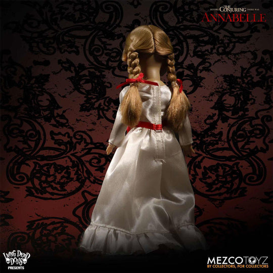 Détail du visage effrayant de la figurine Annabelle Living Dead Dolls 25cm