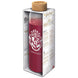 Bouteille Harry Potter en verre 585ml avec étui en silicone rouge sur fond blanc