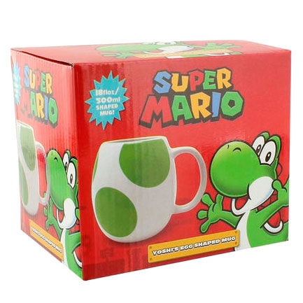 Mug Nintendo Super Mario Bros en forme d'œuf de Yoshi avec une capacité de 315ml, vue de face.