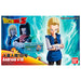 Vue de face de la figurine Android 18 PKG Renewal Re:Run 15cm de BANDAI HOBBY avec détails précis