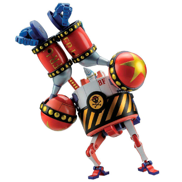 Kit modèle General Franky BANDAI HOBBY en PVC non peint avec pièces prêtes à assembler sur fond blanc
