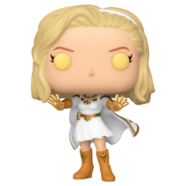 Figurine Funko POP Starlight de The Boys en vinyle, vue avant dans sa boîte vitrine transparente