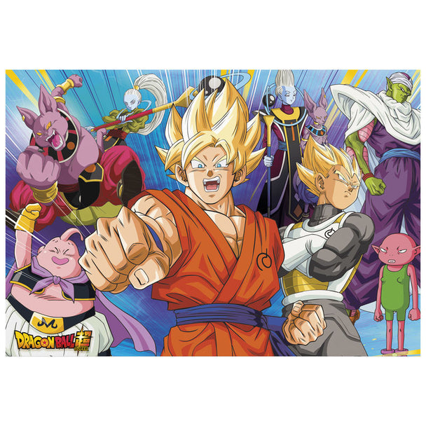Boîte du puzzle Dragon Ball 180 pièces CLEMENTONI avec illustration colorée et dimensions visibles