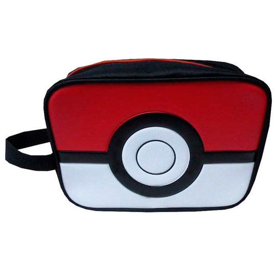 Trousse vanity Pokéball Pokémon rouge et blanc de 24x17x8 cm signée CYP BRANDS, parfaite pour ranger accessoires et maquillage.