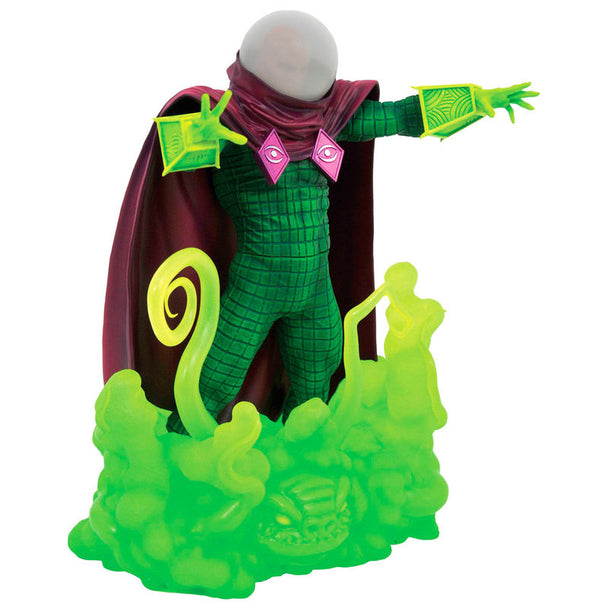 Statue diorama Marvel Mysterio en PVC de 23 cm, conçue par Caesar et sculptée par Alterton, édition Diamond Select.