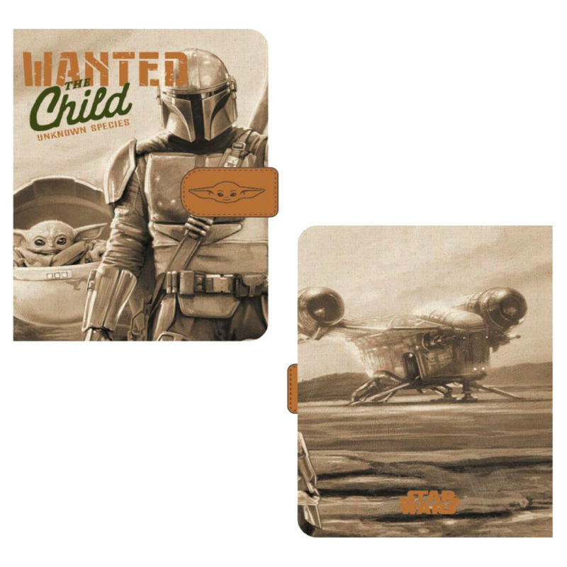 Vue ouverte du coffret papeterie Star Wars montrant les fournitures à l'intérieur