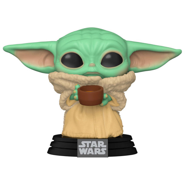 Détail de la figurine Funko POP The Child montrant les yeux expressifs et la texture vinyle de haute qualité.