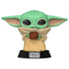 Détail de la figurine Funko POP The Child montrant les yeux expressifs et la texture vinyle de haute qualité.