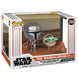 Vue latérale de la figurine POP Star Wars Mandalorian montrant les couleurs vives