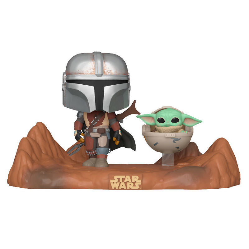 Packaging officiel FUNKO de la figurine POP Star Wars Mandalorian The Child et Mandalorian
