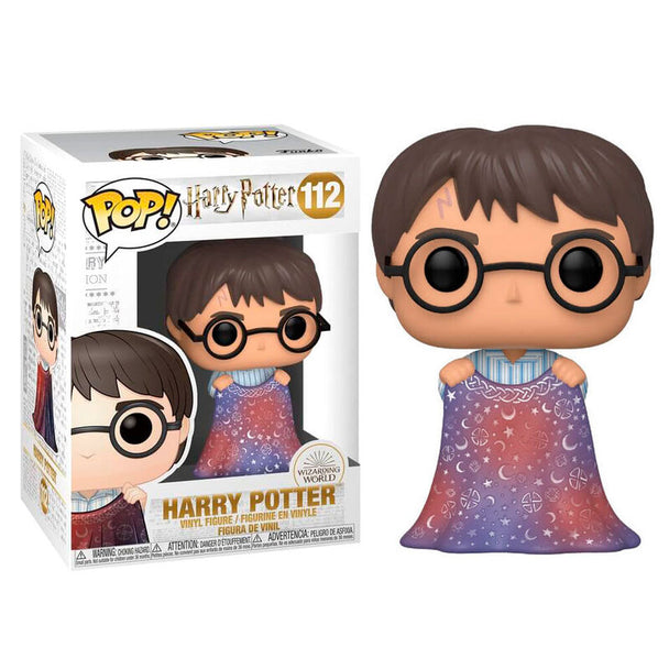 Figurine Funko POP de Harry Potter avec sa Cape d'Invisibilité en vinyle de 9 cm présentée dans sa boîte vitrine