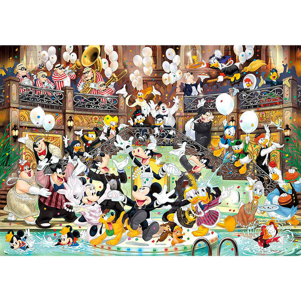 Boîte du puzzle Disney Gala 6000 pièces de CLEMENTONI avec illustration colorée et dimensions visibles