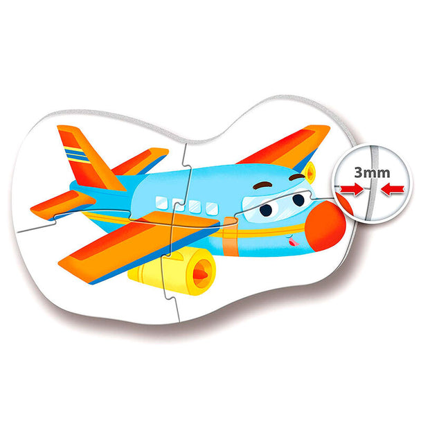 Puzzle My First Puzzle CLEMENTONI représentant un moyen de transport avec pièces épaisses et colorées