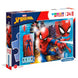 Boîte du puzzle CLEMENTONI Marvel Spiderman maxi 24 pièces montrant l'illustration complète et les dimensions 62x42 cm
