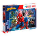 Boîte du puzzle CLEMENTONI Marvel Spiderman 60 pièces avec illustration dynamique et informations produit