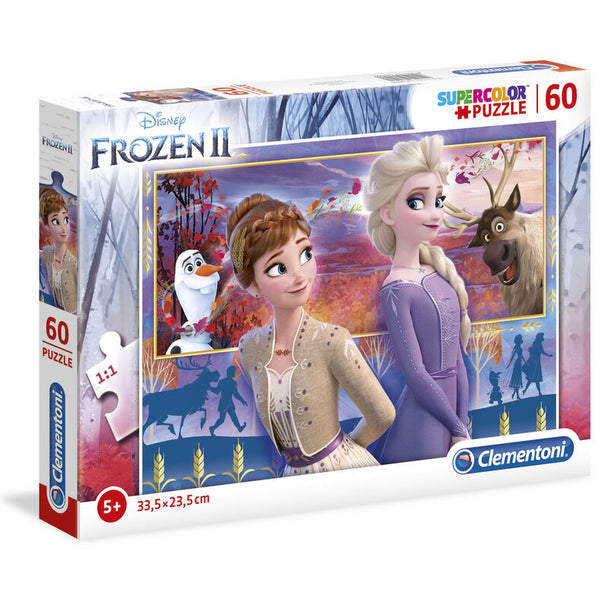 Boîte du puzzle CLEMENTONI Frozen 2 montrant le nombre de pièces et l'image finale