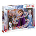 Boîte du puzzle CLEMENTONI Disney Frozen 2 avec illustration colorée et détails du produit