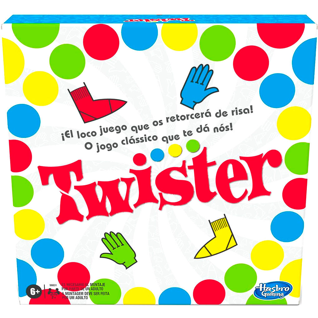 Vue rapprochée des mains et pieds des joueurs sur le tapis Twister pendant le jeu