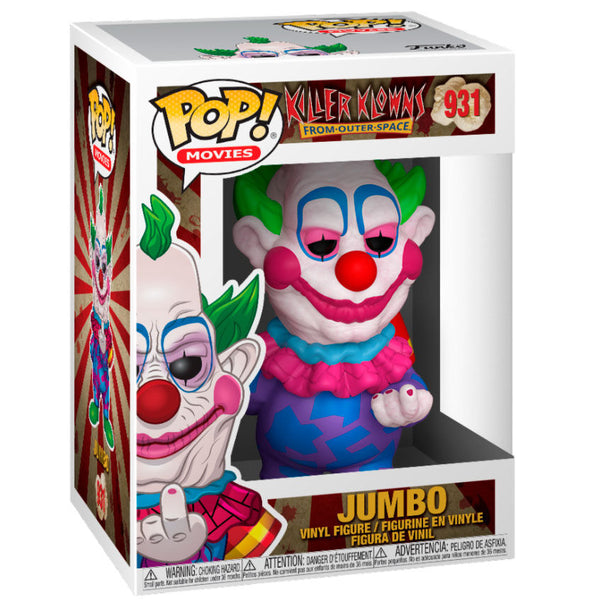 Vue rapprochée de la figurine Killer Klowns From Outer Space de Funko POP avec détails colorés et expression unique