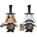 Figurine Funko POP du Mayor de Nightmare Before Christmas tenant un mégaphone, vue avant dans sa boîte fenêtre.