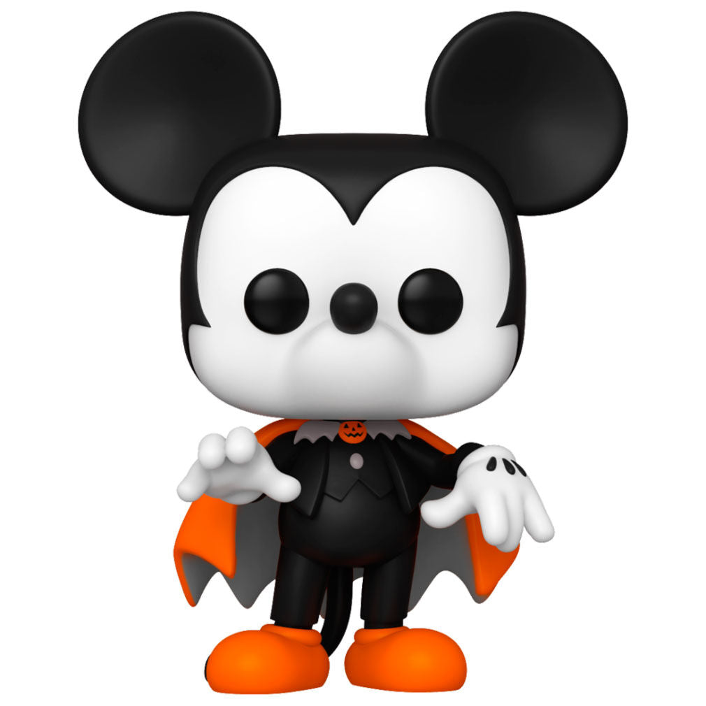 Vue rapprochée de la figurine Funko POP Spooky Mickey avec détails Halloween et couleurs vives