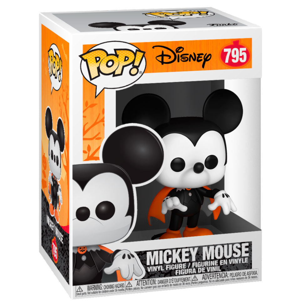 Packaging original de la figurine Funko POP Disney Halloween Spooky Mickey montrant le logo Funko et Disney