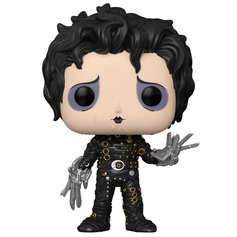 Figurine Funko POP Edward aux Mains d'Argent vue de face dans sa boîte vitrine transparente de 9 cm