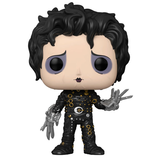 Figurine Funko POP Edward aux Mains d'Argent vue de face dans sa boîte vitrine transparente de 9 cm